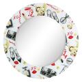 Empire Art Direct 36 in. Retro Round Reverse Printed Tempered Glass Art with 24 in. Round Beveled Mirror TAM-JP400-3636R-2424R